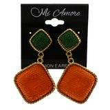 Mi Amore Drop-Dangle-Earrings Orange/Green