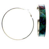 Mi Amore Galaxy Hoop-Earrings Blue/Green