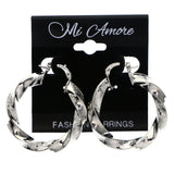 Mi Amore Hoop-Earrings Silver-Tone