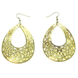 Gold-Tone Metal Dangle-Earrings LQE655