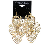 Mi Amore Leaf Chandelier-Earrings Gold-Tone