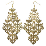 Mi Amore Filigree Dangle-Earrings Gold-Tone