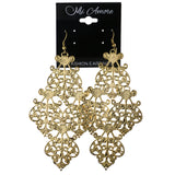 Mi Amore Filigree Dangle-Earrings Gold-Tone