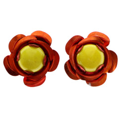 Mi Amore Flower Post-Earrings Orange/Yellow