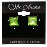 Mi Amore Stud-Earrings Green/Gold-Tone