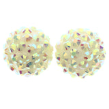 Mi Amore AB Finish Post-Earrings White