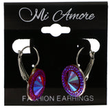 Mi Amore AB Finish Dangle-Earrings Red/Blue