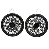 Mi Amore Dangle-Earrings Black/Gold-Tone