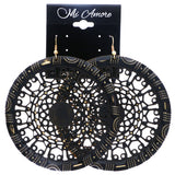 Mi Amore Dangle-Earrings Black/Gold-Tone