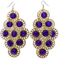 Mi Amore Chandelier-Earrings Gold-Tone/Purple