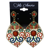 Mi Amore Drop-Dangle-Earrings Orange/Blue