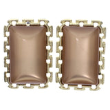 Mi Amore Post-Earrings Brown/Gold-Tone