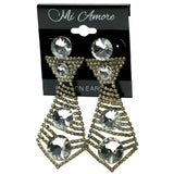 Mi Amore Drop-Dangle-Earrings Silver-Tone