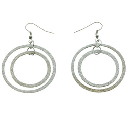 Silver-Tone Metal Dangle-Earrings