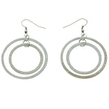 Silver-Tone Metal Dangle-Earrings