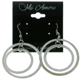 Silver-Tone Metal Dangle-Earrings