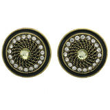 Mi Amore Mandala Post-Earrings Gold-Tone/Black