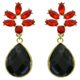 Mi Amore Teardrop Shape Dangle-Earrings Gold-Tone/Black