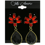 Mi Amore Teardrop Shape Dangle-Earrings Gold-Tone/Black