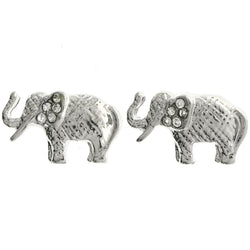 Mi Amore Elephant Stud-Earrings Silver-Tone