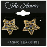 Mi Amore Star Stud-Earrings Gold-Tone/Blue