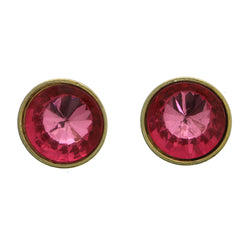 Mi Amore Post-Earrings Gold-Tone/Pink