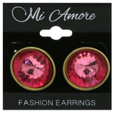 Mi Amore Post-Earrings Gold-Tone/Pink