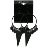 Mi Amore Diamond Shapes Dangle-Earrings Black