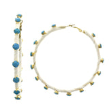 Mi Amore Hoop-Earrings White/Blue