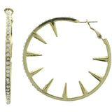 Mi Amore Spikes Hoop-Earrings Gold-Tone