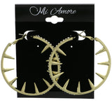 Mi Amore Spikes Hoop-Earrings Gold-Tone