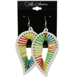 Mi Amore Leaf Dangle-Earrings White/Multicolor
