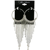 Mi Amore Chain Hoop-Earrings Silver-Tone