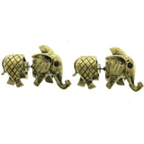 Mi Amore Elephant Post-Earrings Gold-Tone/Black