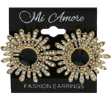 Mi Amore Flower Post-Earrings Gold-Tone/Black