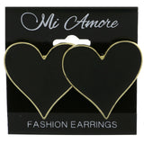 Mi Amore Heart Post-Earrings Gold-Tone/Black