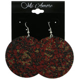 Mi Amore Textured Dangle-Earrings Black/Red