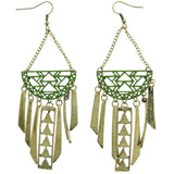 Mi Amore Dangle-Earrings Gold-Tone/Green