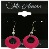 Mi Amore Dangle-Earrings Silver-Tone/Pink