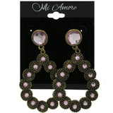 Mi Amore Dangle-Earrings Gold-Tone/Pink