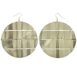 Mi Amore Textured Dangle-Earrings Gold-Tone