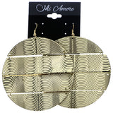 Mi Amore Textured Dangle-Earrings Gold-Tone