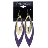 Mi Amore Layered Dangle-Earrings Gold-Tone/Purple