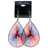 Mi Amore String Art Dangle-Earrings Red/Blue