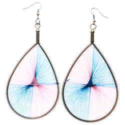 Mi Amore String Art Dangle-Earrings Pink/Blue