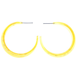 Mi Amore Sequin Dangle-Earrings Yellow/Clear