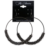 Mi Amore Dangle-Earrings Dark-Silver