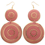 Mi Amore Dangle-Earrings Pink/Gold-Tone