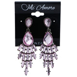 Mi Amore Drop-Dangle-Earrings Purple/Dark-Silver