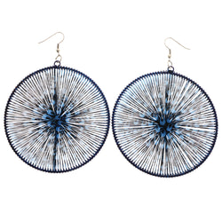 Mi Amore String Art Dangle-Earrings Blue/Black